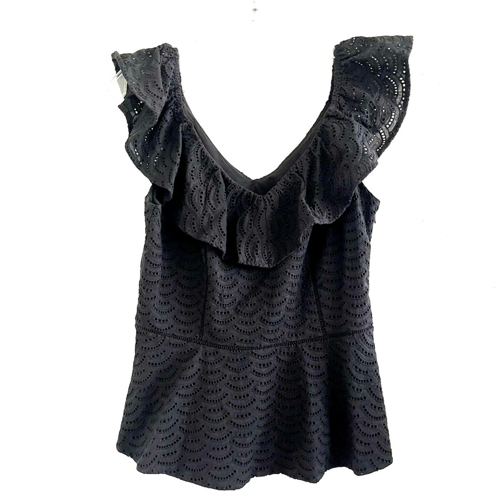 Black eyelet top size 6